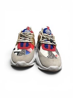 Versace Colorblock Sneakers - Red, Blue, White & Black